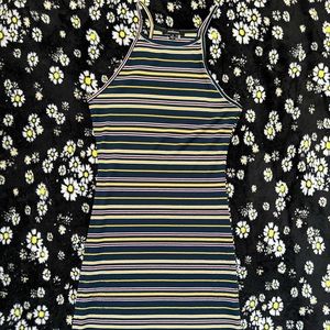striped mini dress